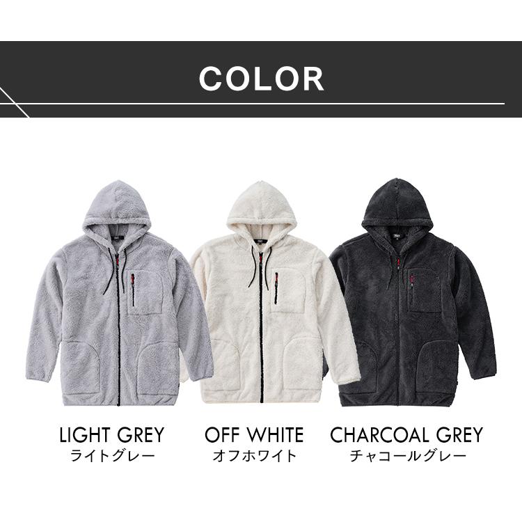 ボア パーカー あったかボアフリースパーカー 冬 男女兼用 保温 フード付き FC21503 ライトグレー オフホワイト チャコールグレー S M L XL 3L アイリスオーヤマ | IRIS OHYAMA | 26
