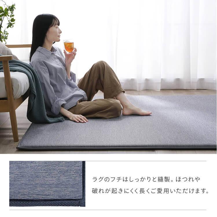 IRIS OHYAMA ラグ カーペット ラグマット 厚手 2畳 夏用 IRIS OHYAMA ラグ カーペット ラグマット 厚手 2畳 夏用