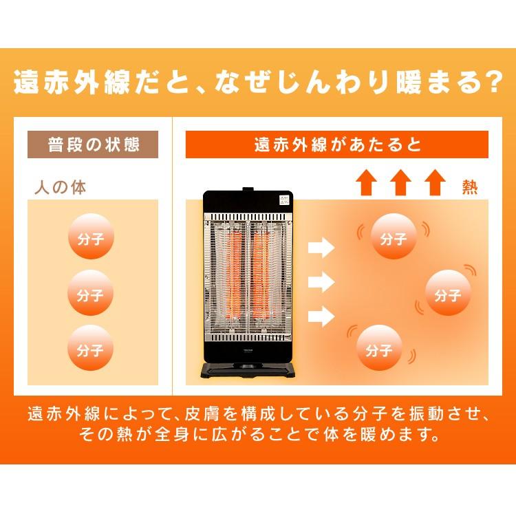 TEKNOS（テクノス） 電気ストーブ カーボンヒーター 2灯 ストーブ 遠