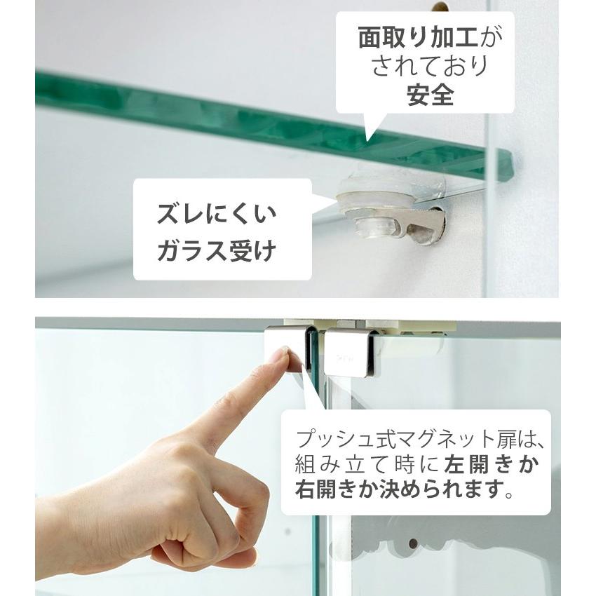 収納 たんす コレクションケース ロータイプ ホワイト ダークブラウン (D)|petkan|08