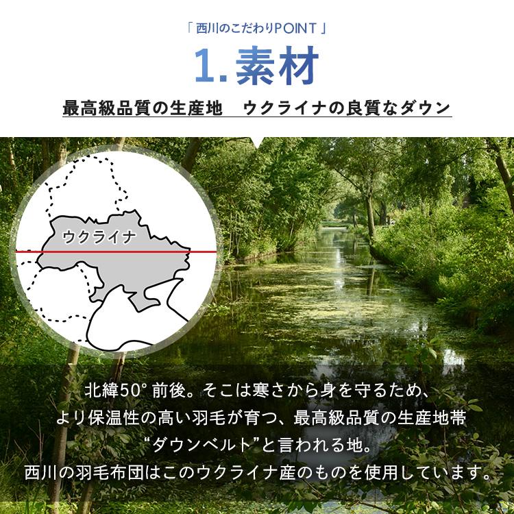 羽毛布団 西川 シングル ロング 掛け布団 掛ふとん 冬 冬用 暖かい あったか 羽毛ふとん シルバーダックダウン 85％｜petkan｜17