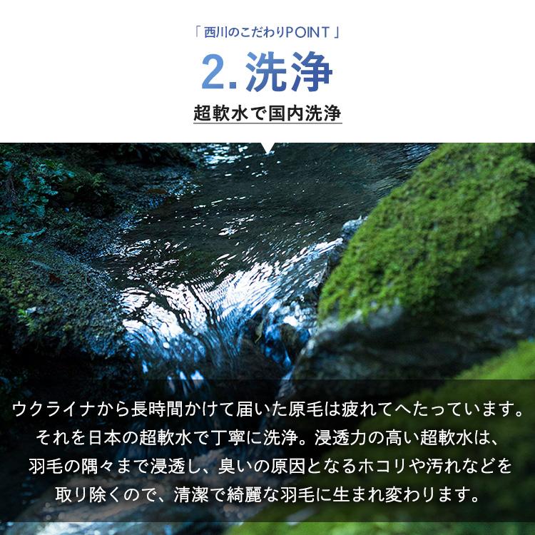 羽毛布団 西川 シングル ロング 掛け布団 掛ふとん 冬 冬用 暖かい あったか 羽毛ふとん シルバーダックダウン 85％｜petkan｜18