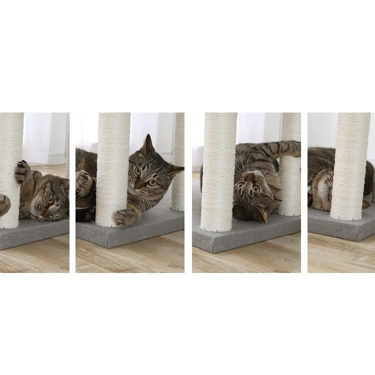 キャットタワー 据え置き ハンモック付き 隠れ家付き 屋上 爪