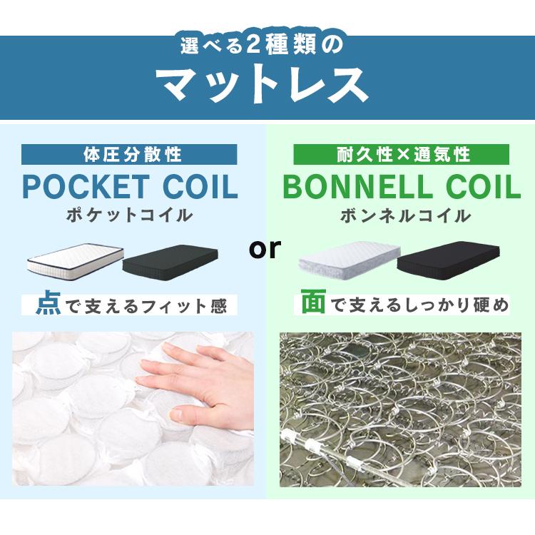 すのこベッド シングル マットレスセット ボンネルコイル ベッドフレーム 高さ調節 3段階 耐荷重 約200kg ヘッドレス 一人暮らし DBB-3HS *_1