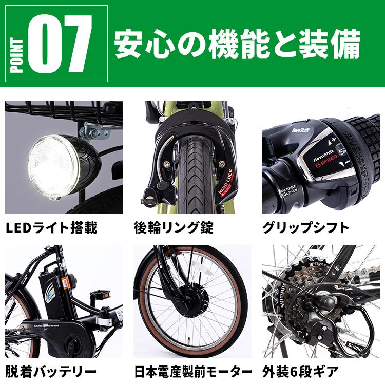 電動アシスト自転車 電動自転車 自転車 安い 折りたたみ 軽量 おしゃれ 電動 PELTECH 20インチ 外装6段  8AH TDN−206LN−R (代引不可)(TD)[簡易組立必要品]｜petkan｜14