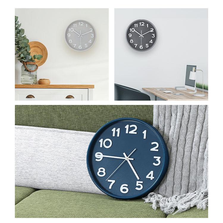 壁掛け時計 おしゃれ 北欧 電池式 静音 シンプル 掛け時計 ペール
