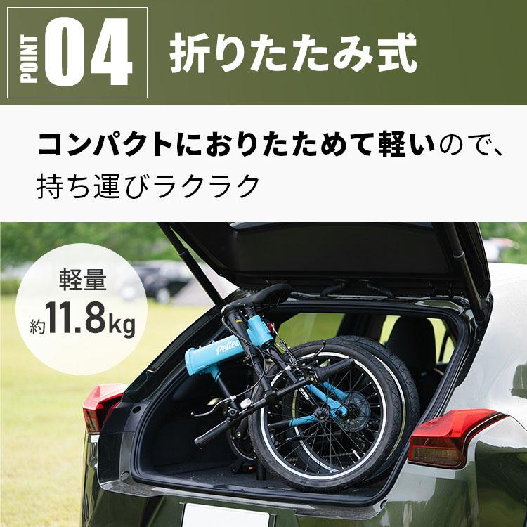 折りたたみ自転車 20インチ ペルテック PELTECH Flip one 自転車 20インチアルミ 軽量 折り畳み 太タイヤ 外装7段 FP-207S 代引不可｜petkan｜09