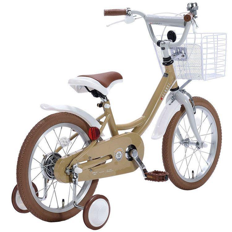 キッズ 乗り物 遊具 幼児用自転車16インチ補助輪付き シナモン ミント ラベンダー オリーブ MD-16 (代引不可)(TD)｜petkan｜16