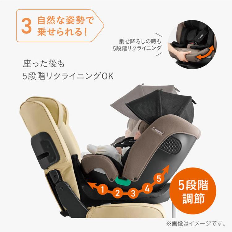 チャイルドシート コンビ 回転式 クルムーヴ ロング R129 エッグ