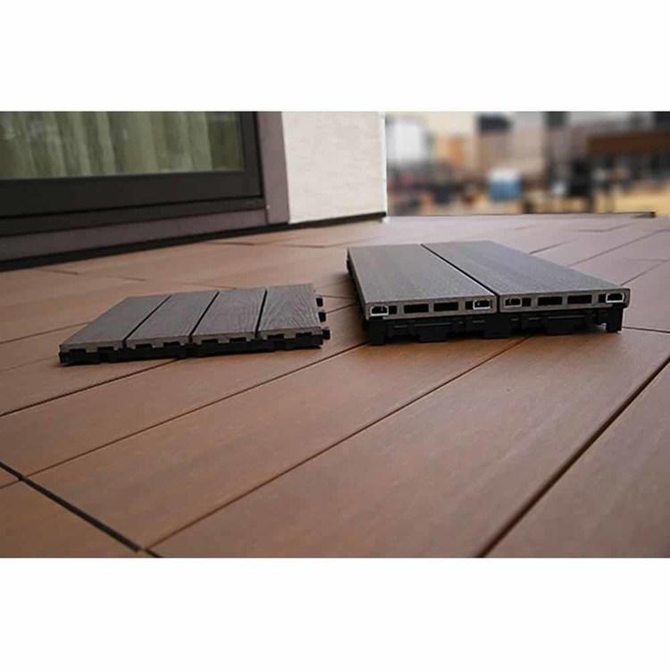 人工木 木目調ジョイントタイル 厚型3030（6入） aks42378 旭興進 (代