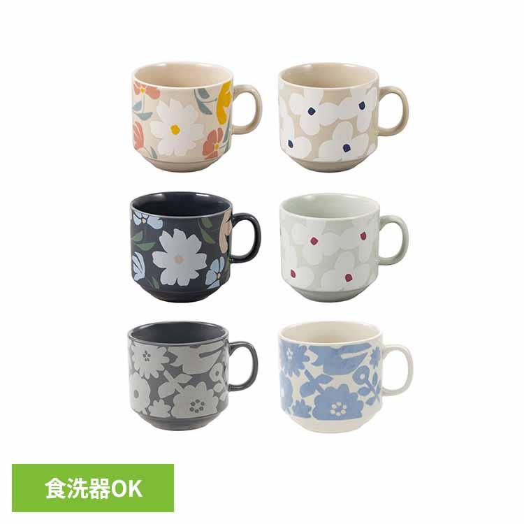 Wpc. マグカップ おしゃれ 300ml コーヒーカップ 北欧 レトロ 花柄