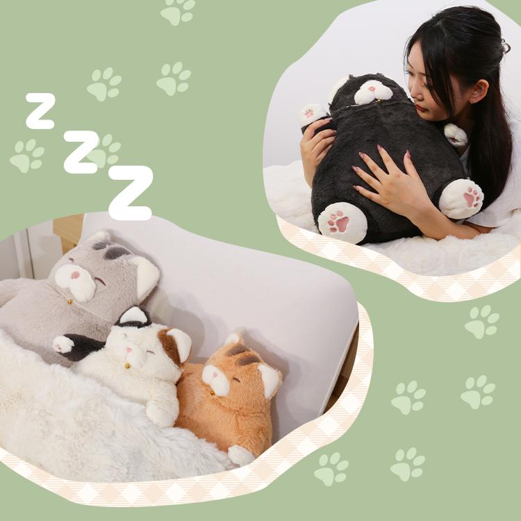 抱き枕 ぬいぐるみ ねこ肯定感 L かわいい 猫 洗える クッション 抱き