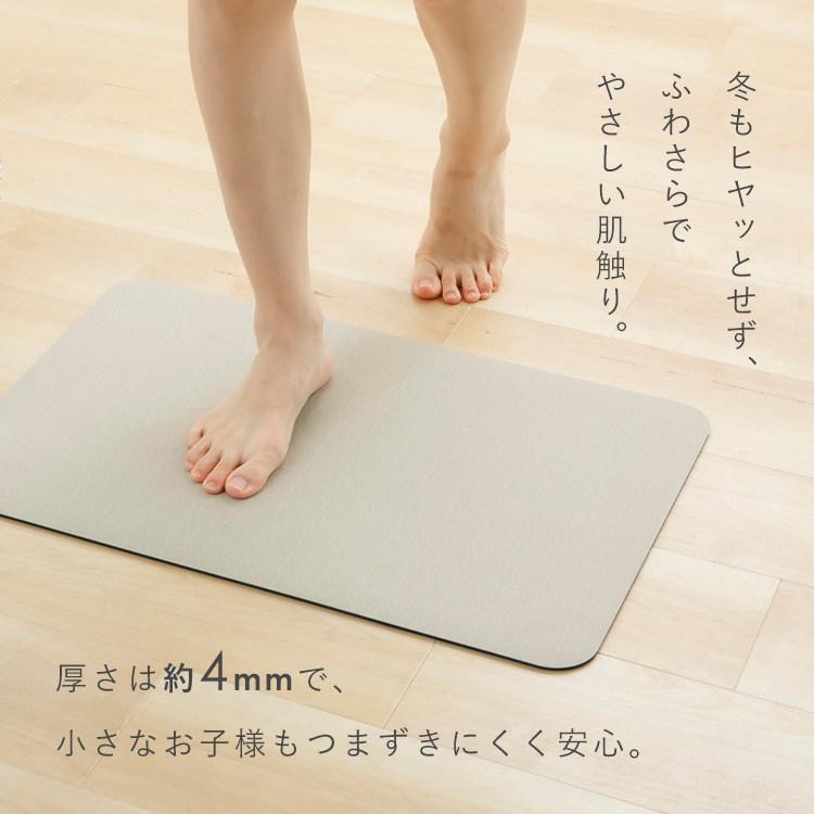 珪藻土 バスマット   速乾　消臭  抗菌 浴室 40cmx30cm バスマット 珪藻土 珪藻土バスマット ソフト 30x40cm 吸水 速乾 カット