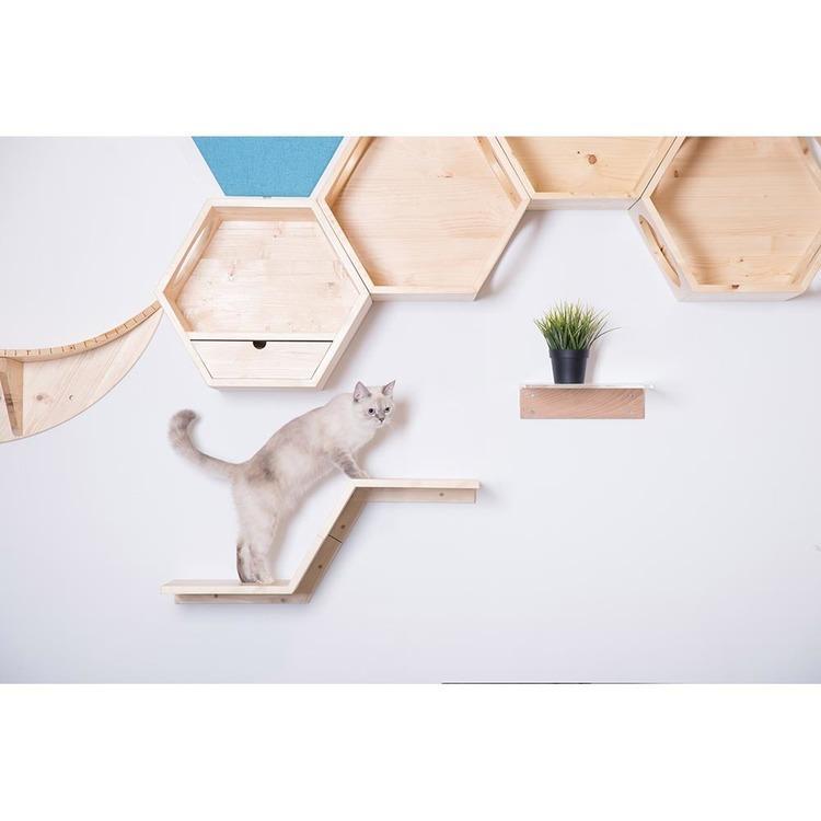 キャットウォーク キャットステップ 猫用品 ペット用品 猫家具 壁掛け シニア猫 ペット共生 猫部屋 短足猫 ZONE MZ0049_8