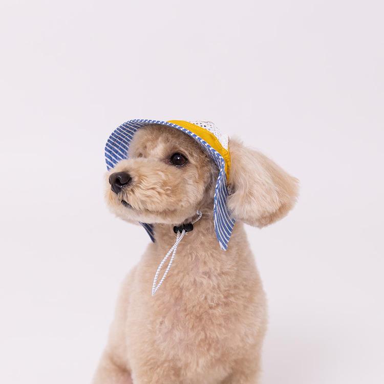 pipi 犬 帽子 夏 犬帽子 PiPi ヒッコリーハット Mサイズ おしゃれ