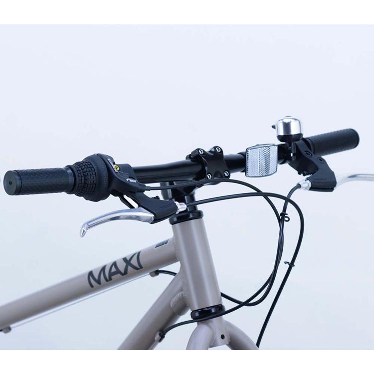 自転車 24インチ ブラック グレー アルミ 軽い ディスクブレーキ 外装7