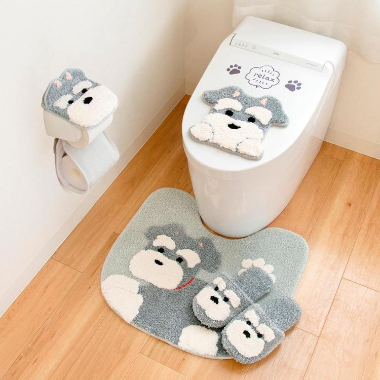 オカ スリッパ トイレスリッパ 豆柴 柴犬 かわいい もこもこ 洗濯OK
