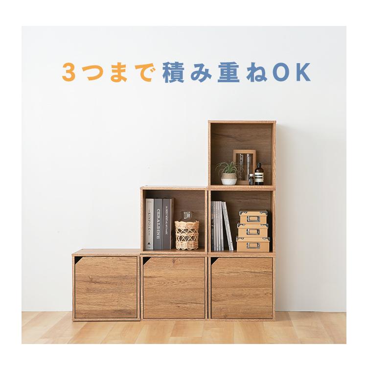 キューブボックス 2個 セット 幅34.9cm 扉付き 扉なし カラーボックス