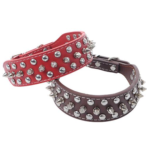 ポイント3倍》ワイルドスパイク 首輪 S レッド 「アライブ(神戸工房