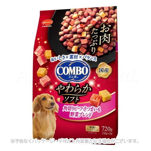 COMBO コンボ ドッグ やわらかソフト 角切りビーフ・さつまいも 野菜