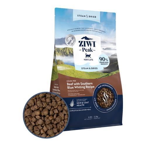 ZIWI Peakジーウィピーク キャットフード グラスフェッドビーフ1kg×2 ジーウィーピーク スチーム&ドライ・キャットフード ビーフ 2.2kg