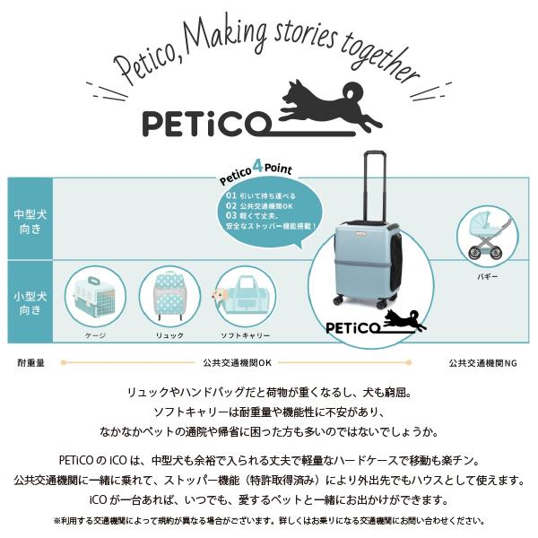 ⭐︎新品未使用箱無し⭐︎ペットキャリー　PETiCOぺチコMサイズ LEGEND WALKER PETiCO ペチコ ペットキャリー ブルー グレー