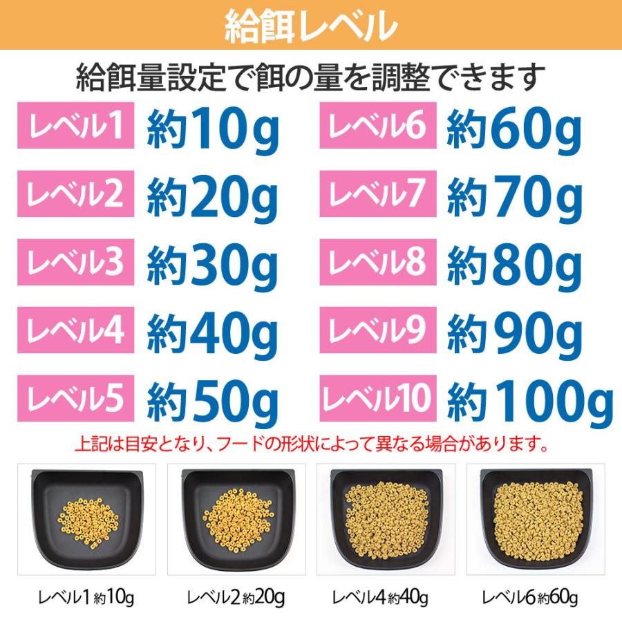 自動給餌器 犬 猫 タイマー設定 音声録音 1日4食設定 4.3L 大容量 日本