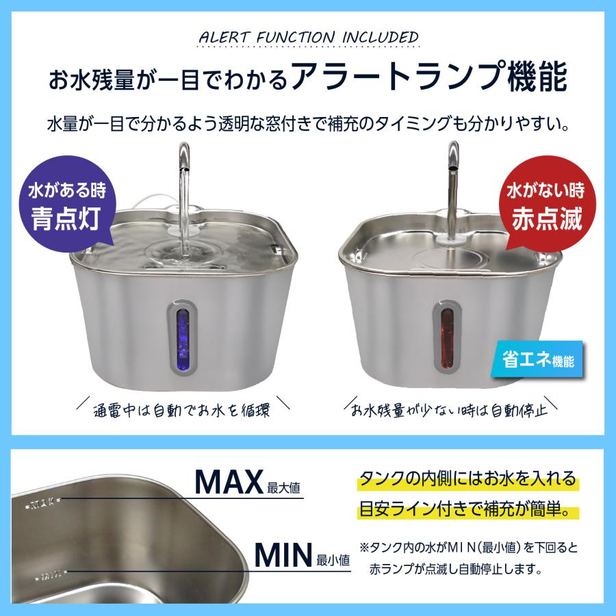 自動給水器 猫 犬 ステンレス 抗菌 水飲み器 給水器 水分補給 水入れ 