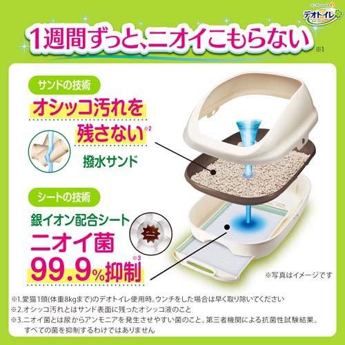 デオトイレ 子猫から体重5kgの成猫用 本体セットナチュラルアイボリー
