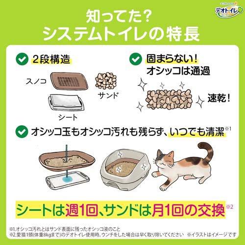 デオトイレ 子猫から体重5kgの成猫用 本体セットナチュラルアイボリー