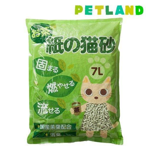 お茶 紙の猫砂 ケース販売用 ( 7L*6袋入 ) : ペットランドYahoo!店