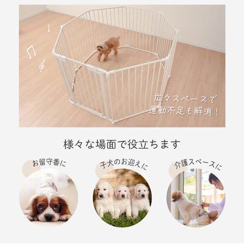 スチールペットサークル ブラック ( 1セット )/ wanyanya : ペット