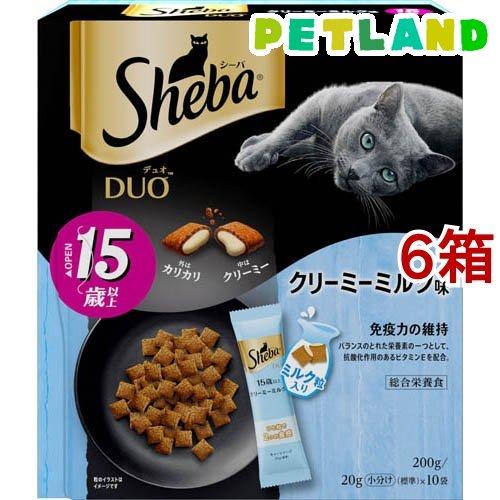 シーバ デュオ 15歳以上 クリーミーミルク味 シニア猫用 ( 200g*6箱