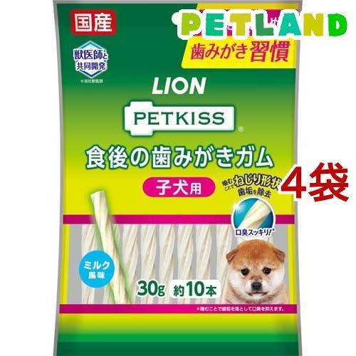 ペットキッス 食後の歯みがきガム 子犬用 ( 10本入*4袋セット )/ ペットキッス の商品画像