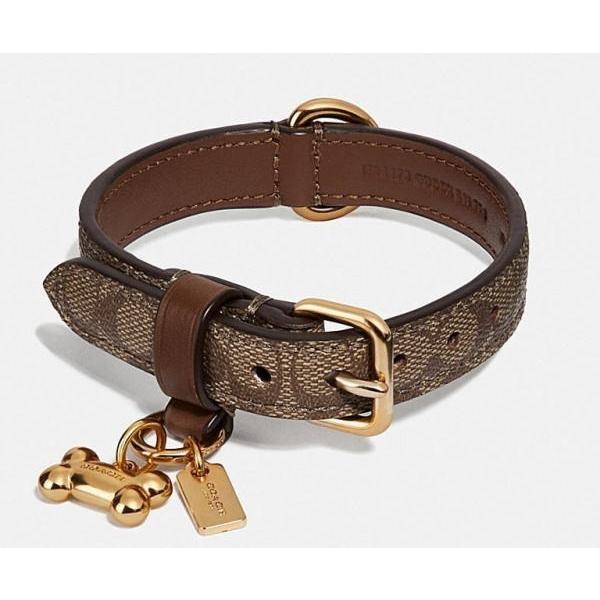 コーチ COACH Pet Collar in Signature 中、大型犬用 シグネチャー柄 首輪 BOX入り 箱入り F26907