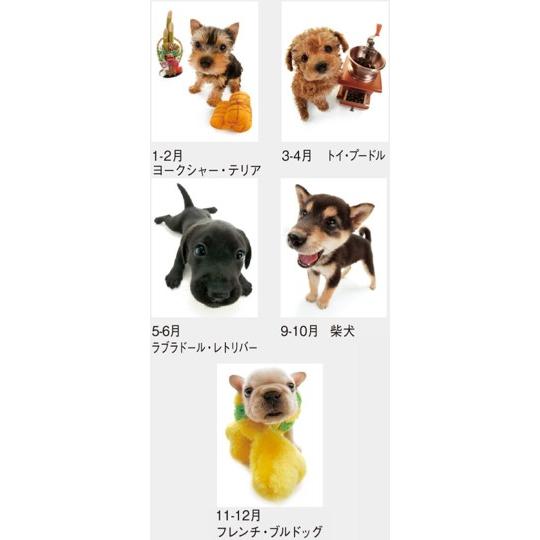 カレンダー 2026 壁掛け 犬 キューティードッグ コンパクトサイズ