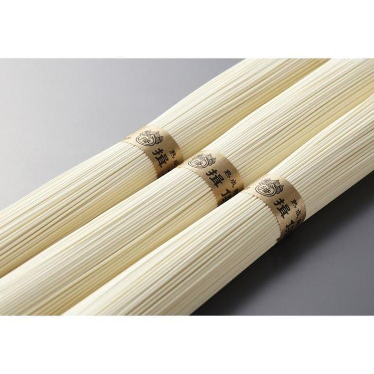 播州手延そうめん 揖保乃糸 ひね・金帯・熟成麺【G-30G】(木箱入) 素麺