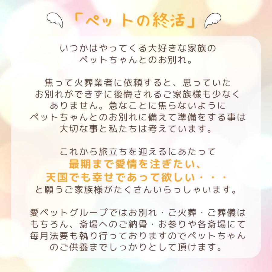 ペット用棺（ひつぎ）　おくるみ　Mサイズ　ミニ数珠付　犬　猫　中型ペット　ご安置　お通夜　遺体安置 セット　【愛ペット限定】_11
