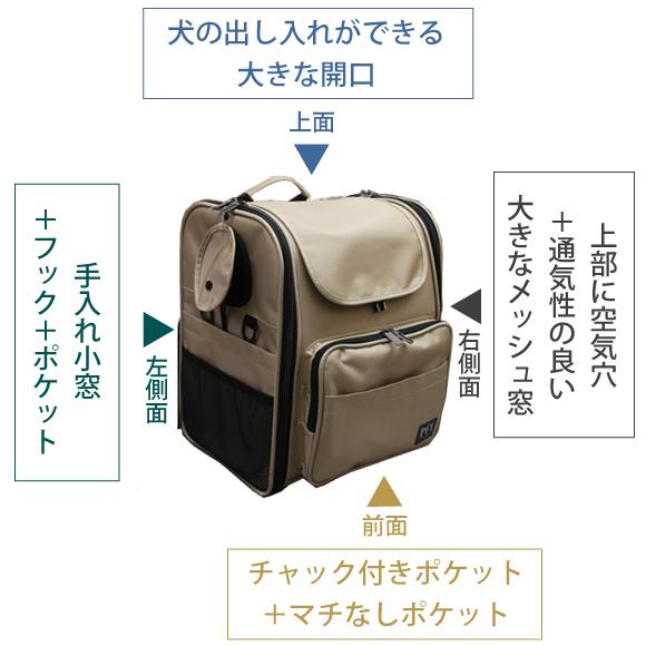 ペット キャリー リュック PFI 犬 猫 キャリーバッグ モダン お出かけ
