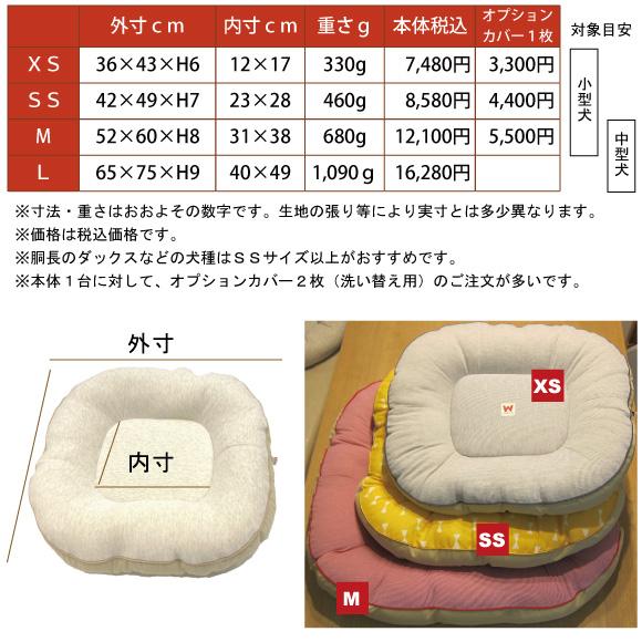 犬 ベッド 洗える ペットベッド 犬用ベッド クッション ＲベッドＢ ＳＳサイズ 約42×49cm ウォームハートカンパニー WHCYの画像
