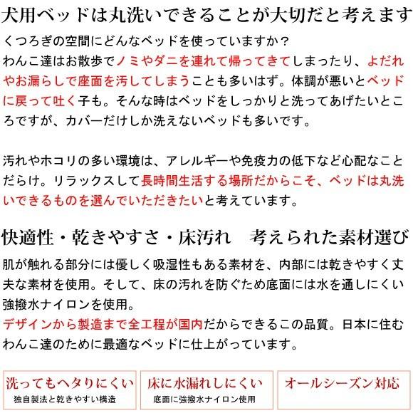 犬 ベッド 洗える ペットベッド 犬用ベッド クッション ＲベッドＱ Ｍサイズ 外径約58cm ウォームハートカンパニー WHCYの画像