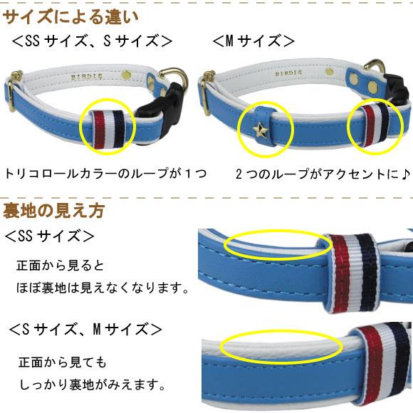 BIRDIE（バーディー） 迷子札 犬 首輪 名前入り 革 バックル式 スター