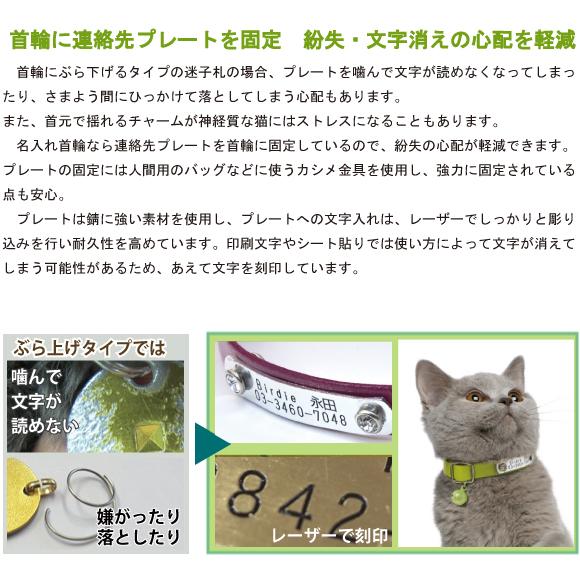 BIRDIE（バーディー） 猫 首輪 迷子札 名入れ 名前入 猫用 BIRDIE CAT