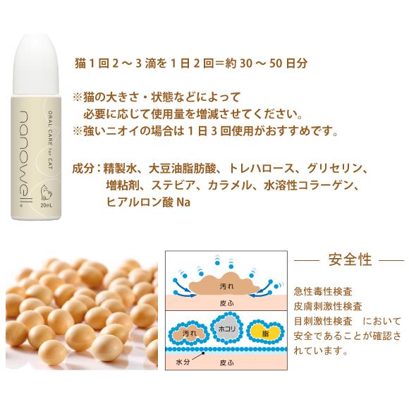 nanowell（ナノウエル） オーラルケア forCAT 猫用 20mL デンタルケア