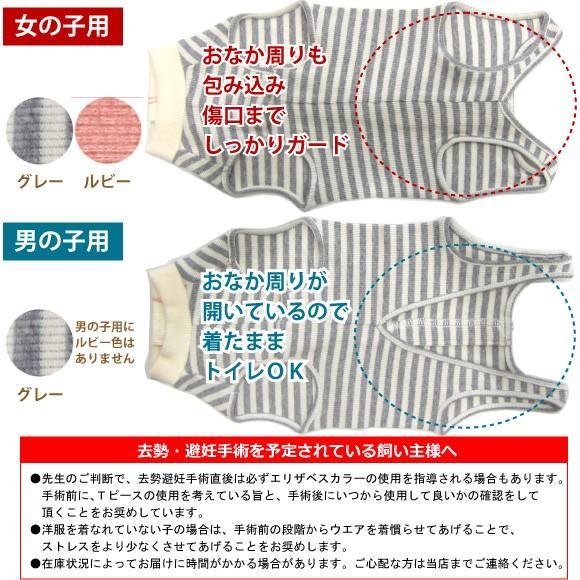 WHCY 犬 術後服 エリザベスカラー 保護服 大型犬 Tピース袖なしタイプ