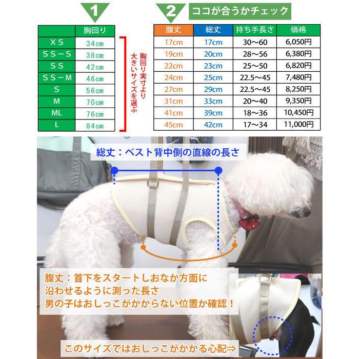 WHCY 犬 介護用ハーネス 介護 歩行補助 ハーネス メッシュ