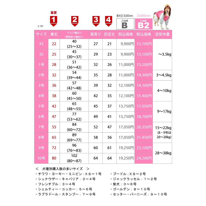 犬 レインコート 雨具 ダックスフンド ＪコートＢ２ ダックス用サイズ ウォームハートカンパニー 雨 雪 散歩 犬服 犬 服 防水 フルカバー 足つき おしゃれ_5