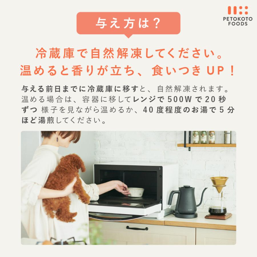 犬 ウェットフード 手作りごはん 国産無添加ドッグフード 総合栄養食 偏食 シニア 老犬 ペトコトフーズ ビーフ お試し 選べるメニュー (150g×4パック)｜petokotofoods｜08