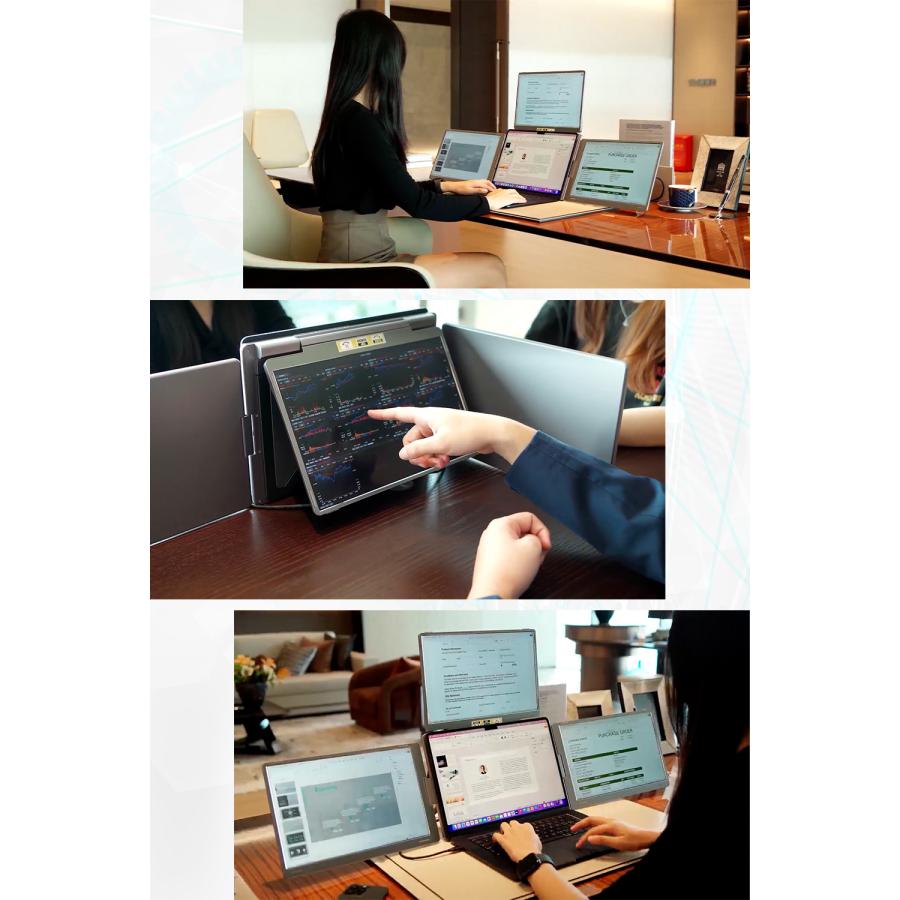 トリプルモニター スクリーン モバイルモニター 12〜17.3インチ