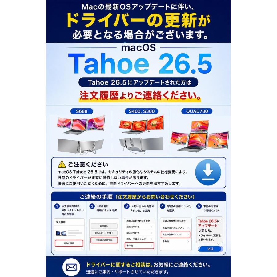 モバイルモニター 14インチ 4画面 デュアルモニター ノートパソコン用 Quad 拡張ディスプレイ Type-C 1920×1200 WUXGA IPS 軽量2.14kg Windows MacOS対応 |  | 12